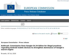 谷歌安卓系统罚款多少